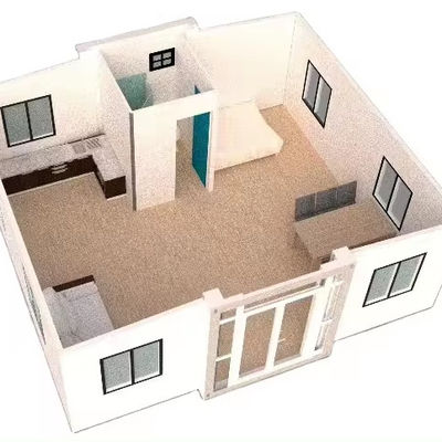 Prefabricados 3 dormitórios pré-fabricados planos de casa para a construção de armazém