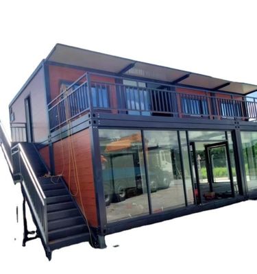 Casa de contêiner de luxo de aço 20ft 40ft casas pré-fabricadas modulares expansíveis