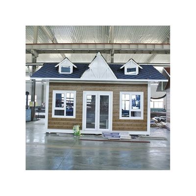 Casas pré-fabricadas de 20 pés Casa pequena de luxo com piso de cartão MgO de 18 mm