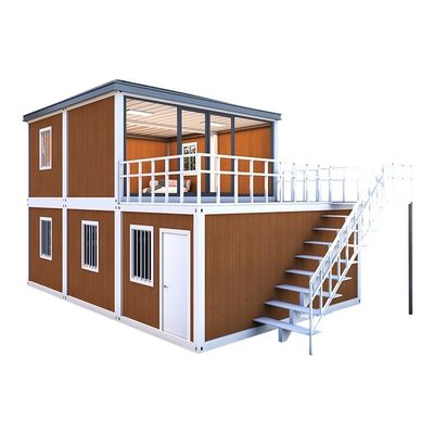Porta de aço 2 andares pré-fabricados modular 3 4 quartos casa de contentores