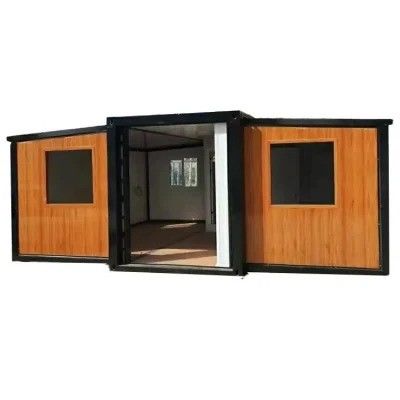 Protecção do ambiente 2 dormitórios pré-fabricados Casa de contentores expansível com porta de aço