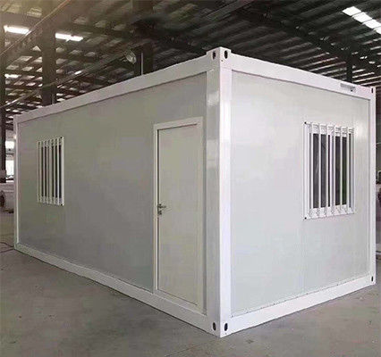 Container de armazém de aço Booth Casa pequena com janela deslizante de PVC em design portátil