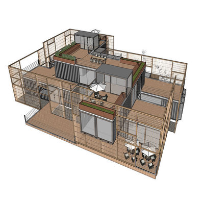 20ft ou 40ft Alto valor de isolamento Resistente a terremotos SIP Panel House Shell Package