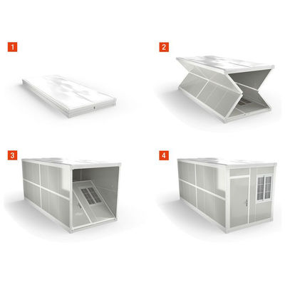 Casa pré-fabricada de estilo moderno tipo T de 40 pés de contêiner expansível com janela deslizante de PVC