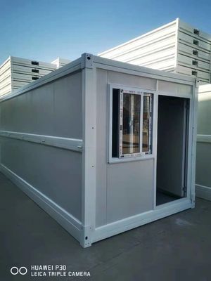 Casa de contêineres expansível de painel de sanduíche de aço para viver em branco/cinzento/preto