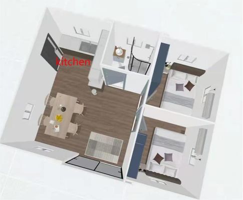Estruturas de aço de 20 pés de lar Prefab Modulares Prefabricadas com Estrutura de Aço Galvanizado