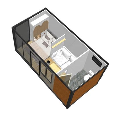 Casa pré-fabricada com painel de sandwich de aço