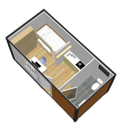 Casa pré-fabricada com painel de sandwich de aço