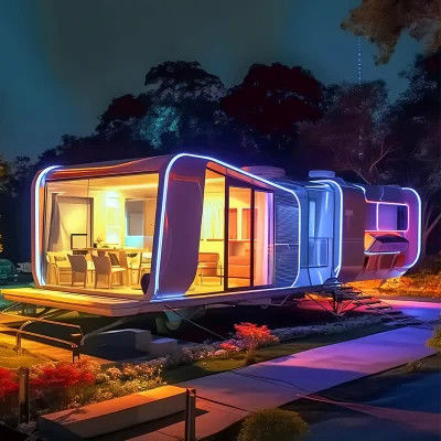 Casa pré-fabricada Capsula Espacial Cama Cabana Hotel Sleep Pod Luxo ao ar livre