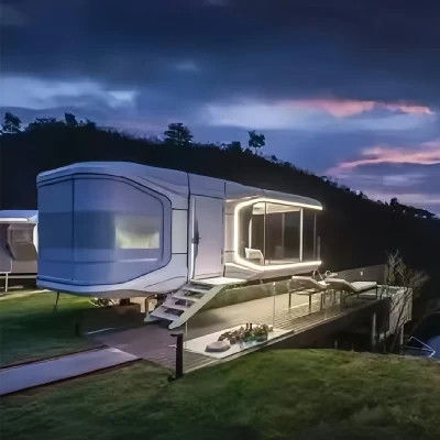 Casa pré-fabricada Capsula Espacial Cama Cabana Hotel Sleep Pod Luxo ao ar livre