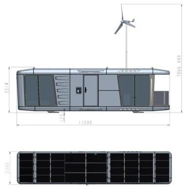 Casa pré-fabricada com estrutura de estrutura de aço soldado