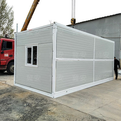 Casa de contêiner dobrável de design moderno fabricada com estrutura de aço galvanizado
