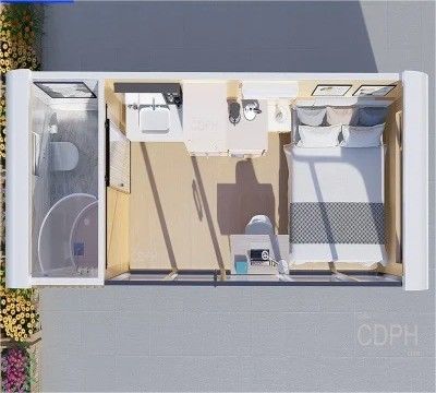 Edifício de estrutura de aço móvel de design moderno personalizado Apple Cabin Casa portátil