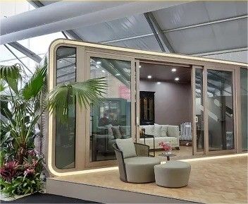 Edifício de estrutura de aço móvel de design moderno personalizado Apple Cabin Casa portátil