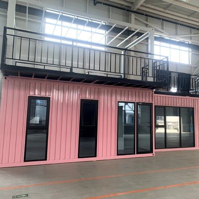 Estrutura de aço Casa de contêiner de luxo com design moderno cor personalizada
