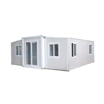 Casa de contêiner dobrável expansível com janela deslizante de PVC e piso de 18 mm de MGO