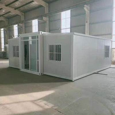 Casa de contêiner dobrável expansível com janela deslizante de PVC e piso de 18 mm de MGO