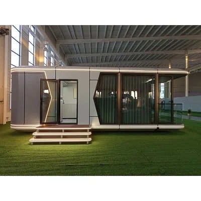 Porta de aço Casa modular Casa de nave Casa de cápsula espacial Casas pequenas