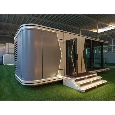 Porta de aço Casa modular Casa de nave Casa de cápsula espacial Casas pequenas