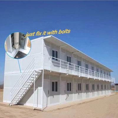 Casa de contêiner dobrável de 20 pés fácil de montar com banheiro e estrutura de aço galvanizado
