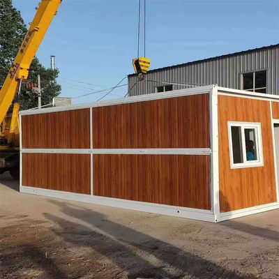 Casa de contêiner dobrável de 20 pés fácil de montar com banheiro e estrutura de aço galvanizado