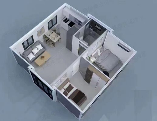 Prefabricados 3 dormitórios pré-fabricados planos de casa para a construção de armazém