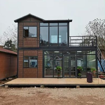 Container de porta de aço para habitação portátil e expansível