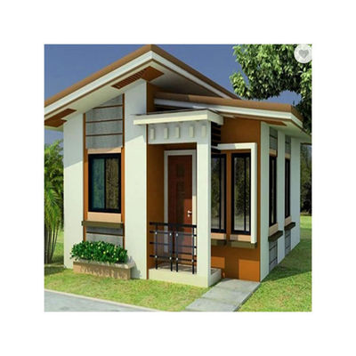 Casa de luxo pré-fabricada de aço leve em branco / cinza / preto