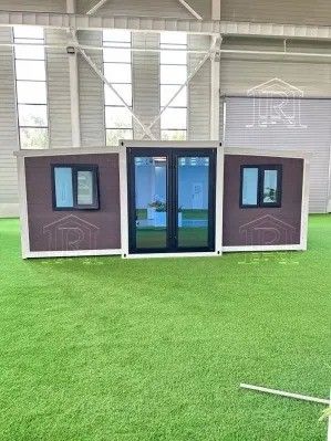 Panel de sanduíche Casa de contêiner dobrável para oficina de cores personalizada