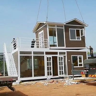Casa móvel pré-fabricada com aço e tábua de sanduíche
