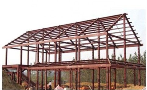 Estruturas de tubos de aço modernos concebidos para edifícios agrícolas pré-fabricados