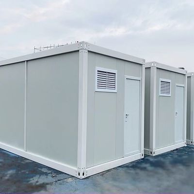 Container de embalagem plana Container pré-fabricado para escritório e casa com janela deslizante de PVC
