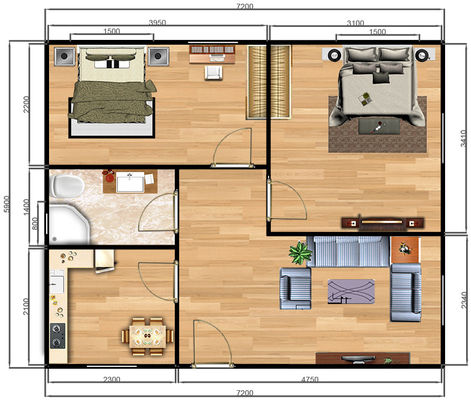 20ft 3 em 1 casas móveis dobráveis perfeitas para aplicações de hotel Booth