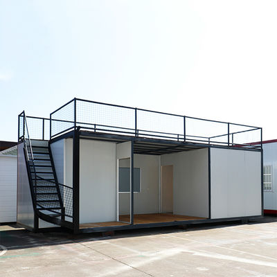 Casa de contêineres modular pré-fabricada com piso de 18 mm MGO e estrutura de aço galvanizado