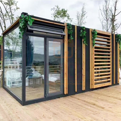 Casa de contêineres modular pré-fabricada com piso de 18 mm MGO e estrutura de aço galvanizado