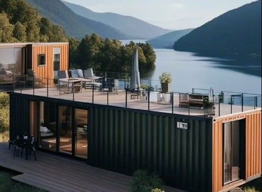 20ft 40ft expandivel pré-fabricado Homestay Hotel com Container Quarto Jardim