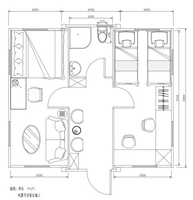 Casa de contêiner expansível de 20-40 pés Casas pré-fabricadas com cozinha de banheiro