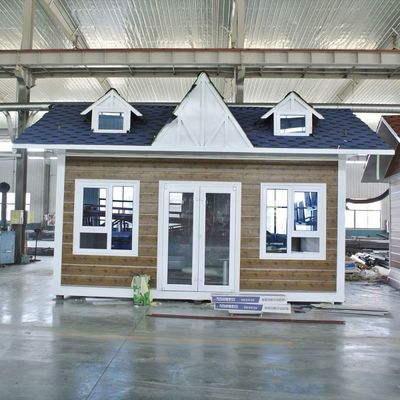 Quadro de aço galvanizado pré-fabricado Casa pequena em rodas para solução de poupança de espaço