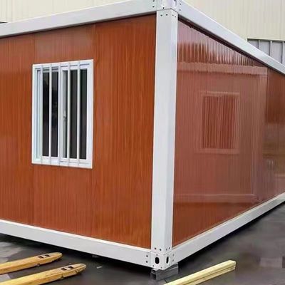 Casas de contêineres pré-fabricadas de aço galvanizado com janela deslizante de PVC