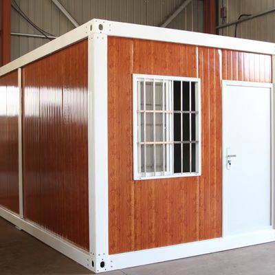 Casas de contêineres pré-fabricadas de aço galvanizado com janela deslizante de PVC