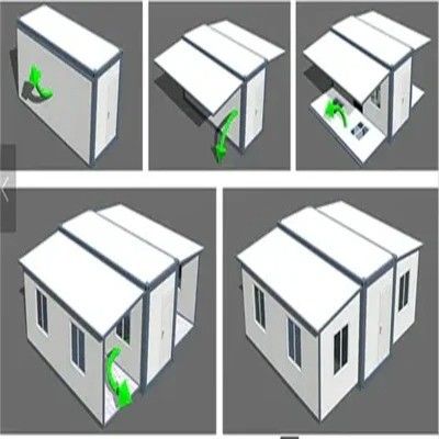 Casa de contêiner expansível com estilo de design moderno e estrutura resistente a intempéries