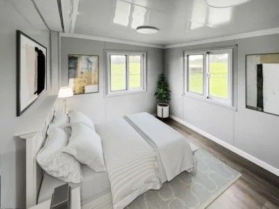 Casa de contêiner expansível com estilo de design moderno e estrutura resistente a intempéries