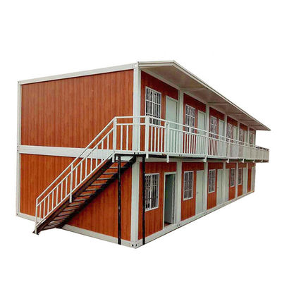 Porta de aço 2 andares pré-fabricados modular 3 4 quartos casa de contentores