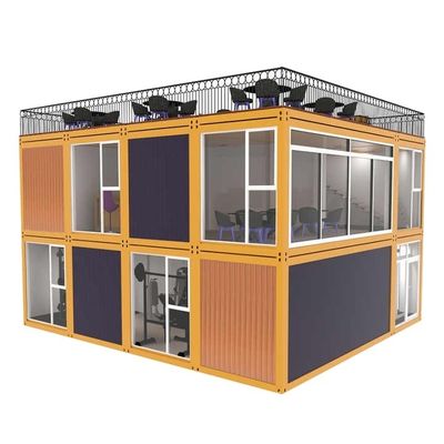 Casa de contêineres ao ar livre de estilo de design moderno com estrutura de aço e painel de sanduíche EPS