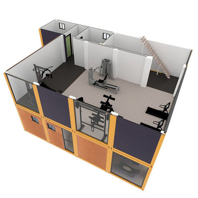 Casa de contêineres ao ar livre de estilo de design moderno com estrutura de aço e painel de sanduíche EPS