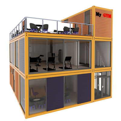 Casa de contêineres ao ar livre de estilo de design moderno com estrutura de aço e painel de sanduíche EPS