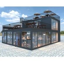 Casa de contêineres ao ar livre de estilo de design moderno com estrutura de aço e painel de sanduíche EPS