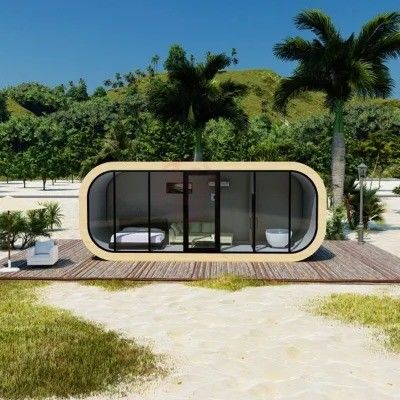 Mobile Modern Design Style Luxury Capsule Hotel Apple Cabin Casa Espacial