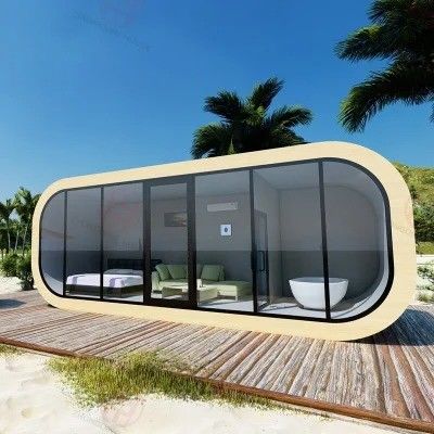 Mobile Modern Design Style Luxury Capsule Hotel Apple Cabin Casa Espacial