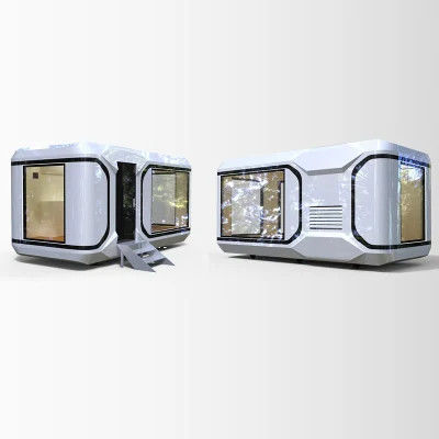 Casa de luxo totalmente mobiliada, pré-fabricada, Capsula Espacial Móvel para 20 pés e 40 pés.